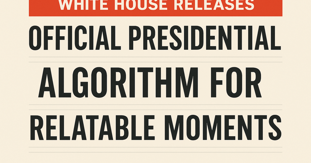 White House Unveils Presidential 'Relatability' Algorithm