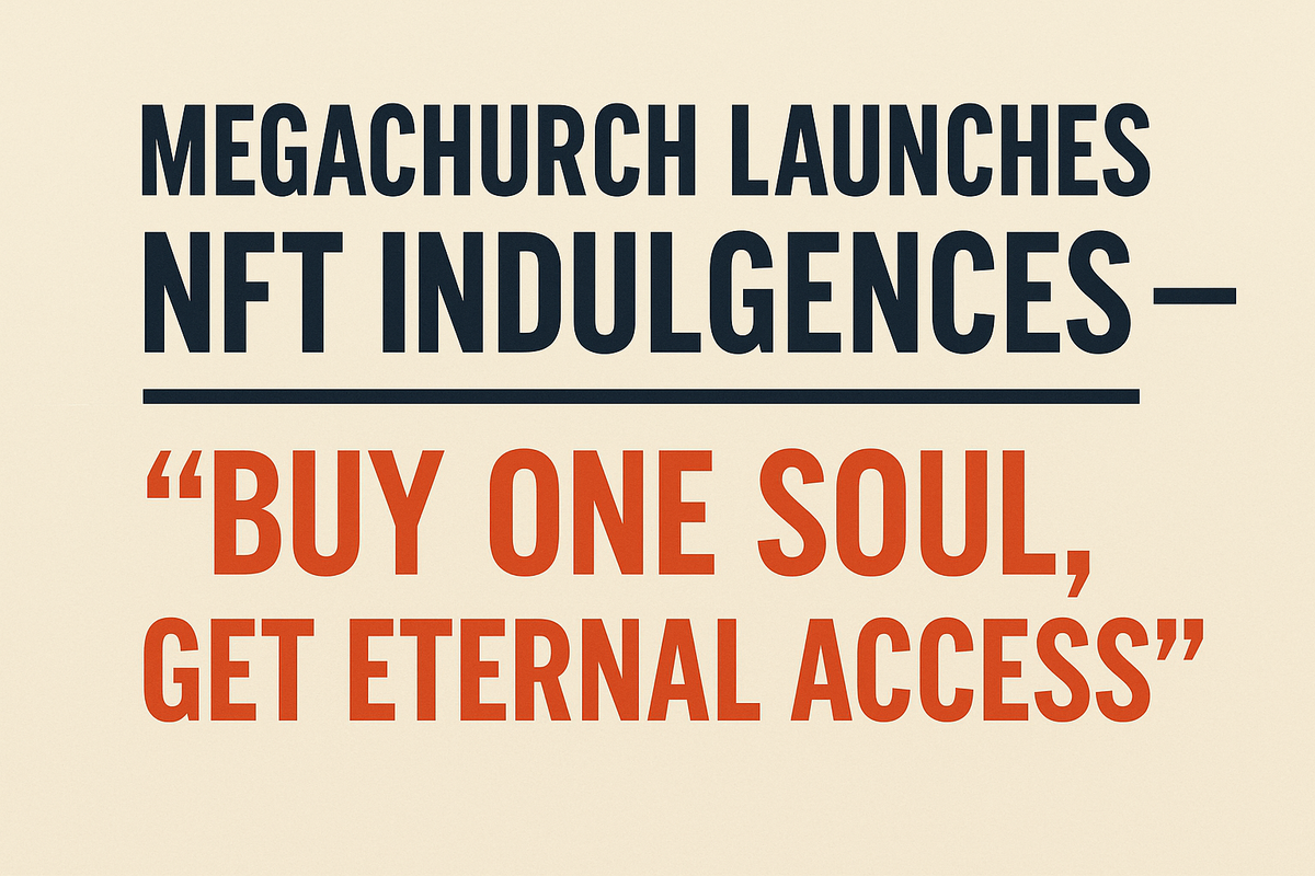 Megachurch Sells NFT Indulgences — 'Buy One Soul' Now