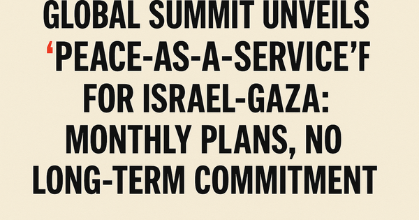 Global Summit Unveils Peace-as-a-Service Subscriptions