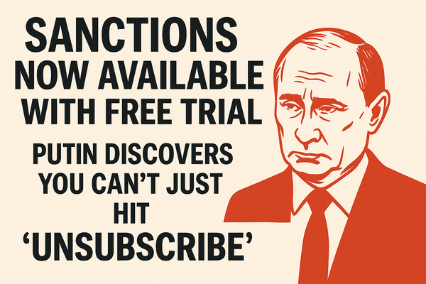 Sanctions Now with Free Trial; Putin Learns Unsubscribe Fails
